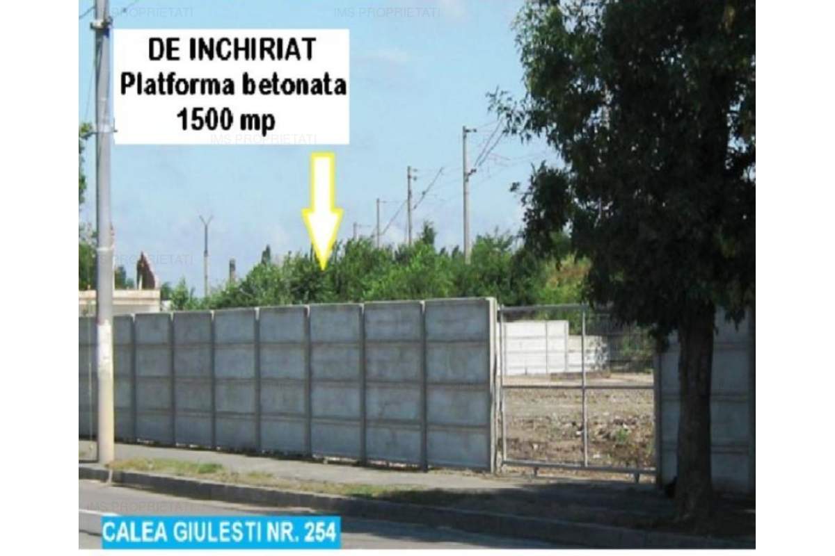 Calea Giulesti-platforma betonata de inchiriat