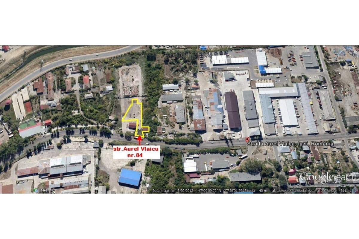 De inchiriat platforma betonata si constructie, zona industriala Iasi