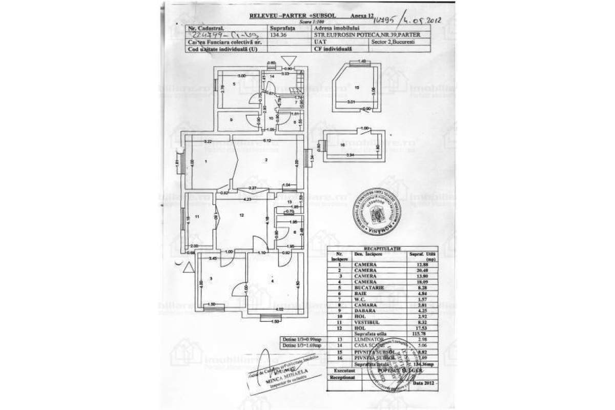  Parter vila, 5 cam. renovat complet 2014, liber din 8.11.2017