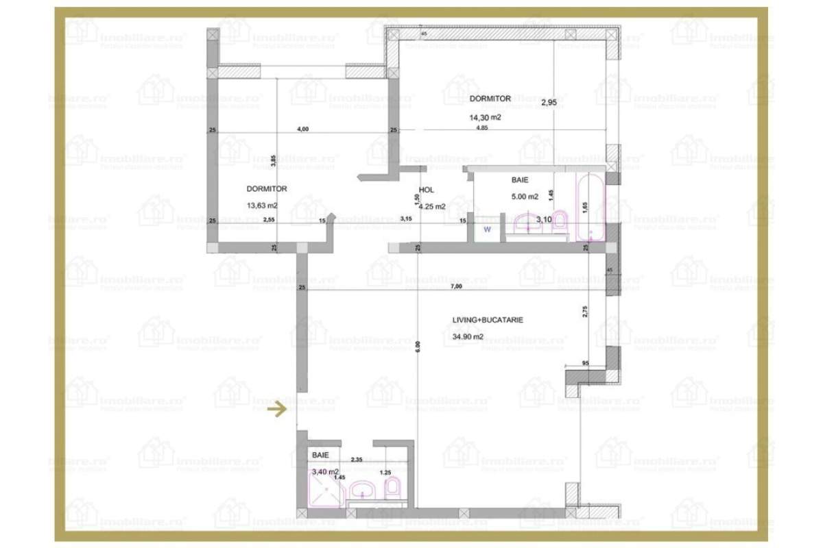  Proprietar - Apartament 3 camere zona de lux - Braytim Claude Debussy