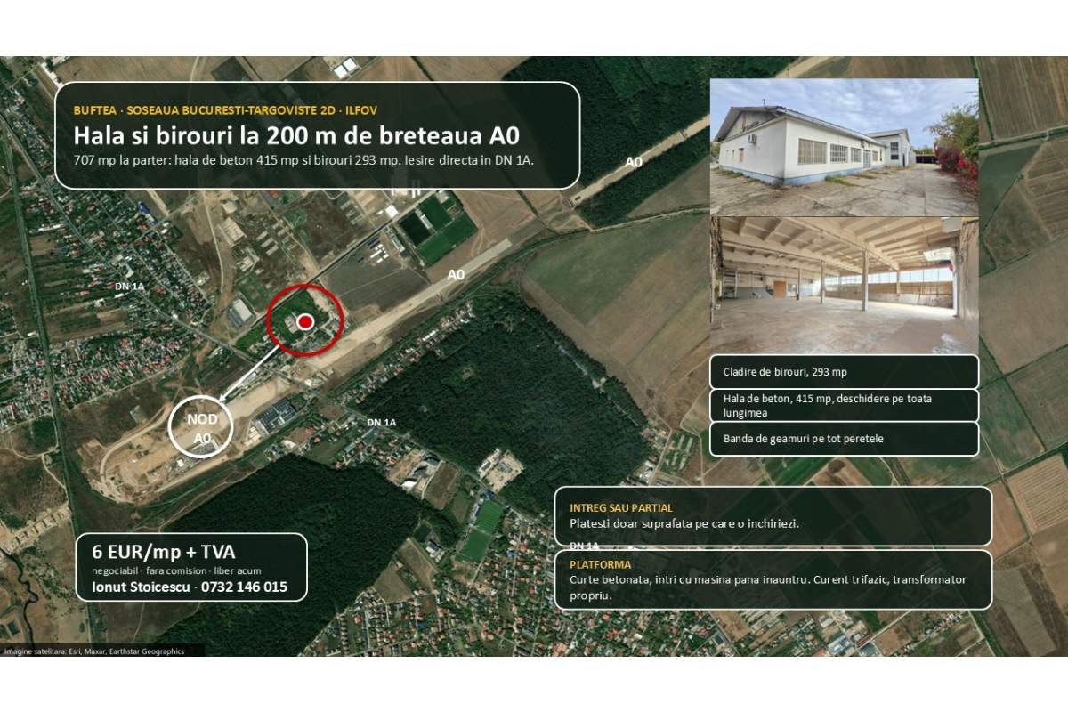 Solutii de depozitare in Buftea la iesire in A0- PROPRIETAR - 6 EUR/MP